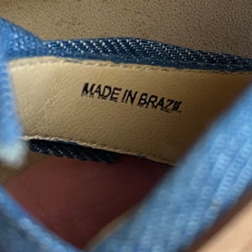 Alexandre Birman Mary Knotted Blue Denim Bow Sandals EU 37/US 7 Luxury Summer - Picture 9 of 10